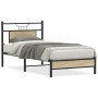 Estructura de cama sin colchón madera roble Sonoma 80x200 cm