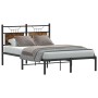 Estructura de cama sin colchón madera roble ahumado 120x200 cm