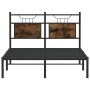 Estructura de cama sin colchón madera roble ahumado 120x200 cm