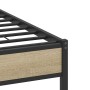 Estructura de cama sin colchón madera roble Sonoma 120x200 cm