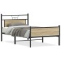 Estructura de cama sin colchón madera roble Sonoma 100x200 cm
