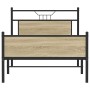 Estructura de cama sin colchón madera roble Sonoma 100x200 cm