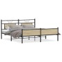 Estructura de cama sin colchón metal roble Sonoma 160x200 cm