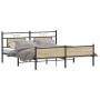 Estructura de cama sin colchón metal roble Sonoma 160x200 cm