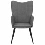 Sillón de relax de tela gris oscuro