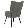 Sillón de relax de tela gris oscuro
