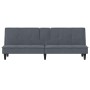 Sofá cama con portavasos terciopelo gris oscuro