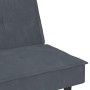Sofá cama con portavasos terciopelo gris oscuro