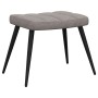 Sillón de relax con reposapiés de tela gris taupe