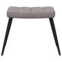 Sillón de relax con reposapiés de tela gris taupe