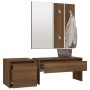 Set de muebles de recibidor madera contrachapada roble marrón