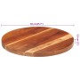 Tablero de mesa redonda madera maciza de acacia 25-27 mm 40 cm
