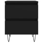 Mesita de noche madera contrachapada negro 40x35x50 cm