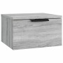Mesita de noche de pared color gris Sonoma 34x30x20 cm