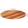 Tablero de mesa redonda madera maciza de acacia 15-16 mm 70 cm