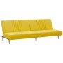 Sofá cama de tela amarillo claro
