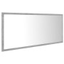 Espejo de baño LED acrílico gris hormigón 100x8,5x37 cm