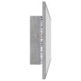 Espejo de baño LED acrílico gris hormigón 100x8,5x37 cm