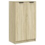 Mueble zapatero madera contrachapada roble Sonoma 59x35x100 cm