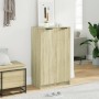 Mueble zapatero madera contrachapada roble Sonoma 59x35x100 cm