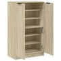Mueble zapatero madera contrachapada roble Sonoma 59x35x100 cm
