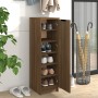 Mueble zapatero madera contrachapada marrón roble 30x35x100 cm