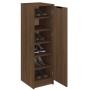 Mueble zapatero madera contrachapada marrón roble 30x35x100 cm