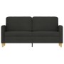Sofá de 2 plazas de tela negro 140 cm