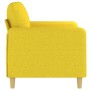 Sofá de 2 plazas de tela amarillo claro 120 cm