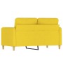 Sofá de 2 plazas de tela amarillo claro 120 cm