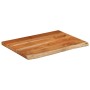 Encimera de baño rectangular madera maciza acacia 70x60x3,8 cm
