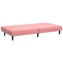 Sofá cama de 2 plazas terciopelo rosa