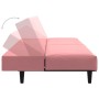 Sofá cama de 2 plazas terciopelo rosa