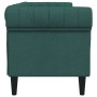 Sofá Chesterfield de 3 plazas tela verde oscuro