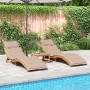 Tumbonas con cojines 2 uds madera maciza de acacia gris taupe