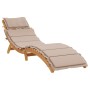 Tumbonas con cojines 2 uds madera maciza de acacia gris taupe
