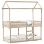 Cama litera sin colchón madera maciza de pino 90x200 cm