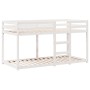 Cama litera con techo madera maciza de pino blanco 90x190 cm