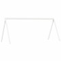 Cama alta escalera y techo madera maciza pino blanca 90x190 cm