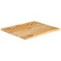 Tablero de mesa borde natural madera maciza mango 80x80x3,8 cm
