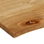 Tablero de mesa borde natural madera maciza mango 80x80x3,8 cm