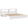 Estructura de cama con cabecero sin colchón blanco 180x200 cm