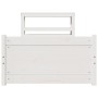 Estructura de cama con cabecero sin colchón blanco 90x200 cm