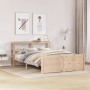 Estructura de cama con cabecero madera de pino blanco 150x200cm