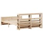 Estructura de cama con cabecero madera de pino blanco 150x200cm