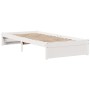 Estructura de cama con cabecero sin colchón blanco 90x200 cm