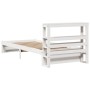 Estructura de cama con cabecero sin colchón blanco 90x200 cm
