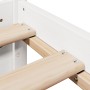 Estructura de cama con cabecero sin colchón blanco 90x200 cm