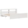 Estructura de cama con cabecero sin colchón blanco 180x200 cm