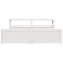 Estructura de cama con cabecero sin colchón blanco 180x200 cm